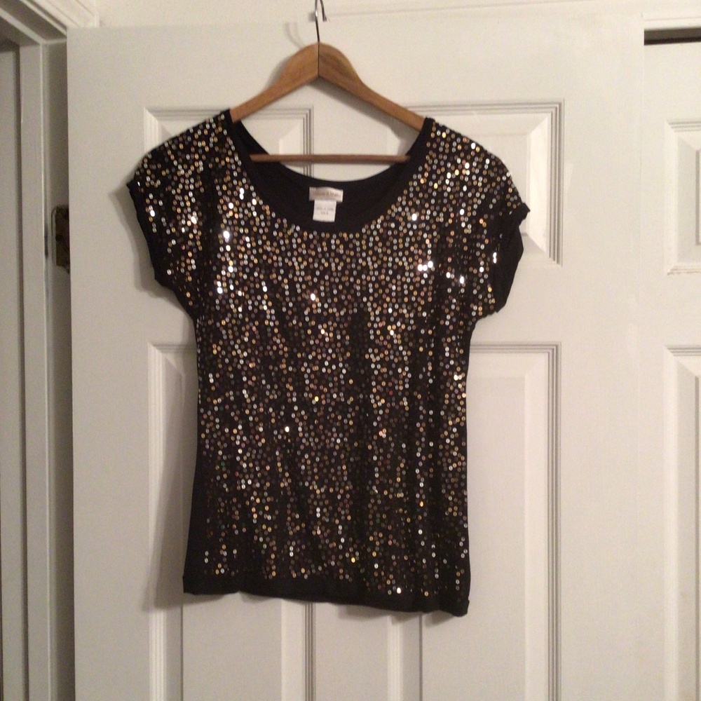 Monroe & Main sequin top size S